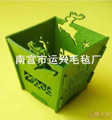 厂家供应 加大个性毛毡收纳盒，打造整洁时尚桌面新生活（南宫市运兴毛毡厂专供）